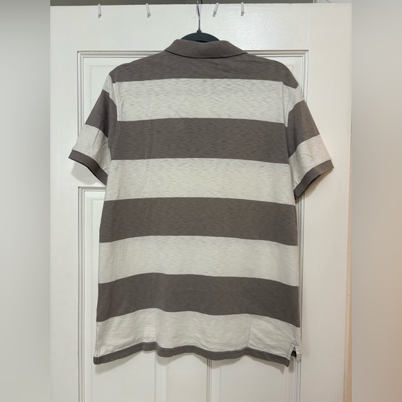 J.Crew Classic Striped Polo Shirt – Men’s Medium – Gray & White - Picture 2 of 4